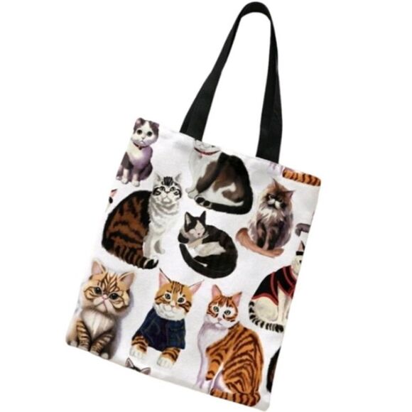Cat Pattern Tote Bag - Picture 4 of 6
